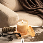 Freesia & Pear Scented Candle scented soy wax candle by LEAFI Aroma UAE