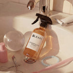 LEAFI Aroma Champagne Toast luxury room spray 200ml styled on a bathroom vanity with beauty accessories