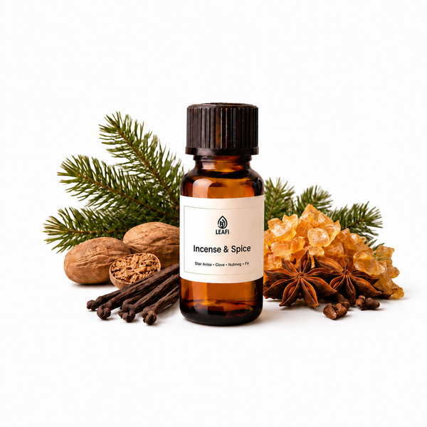 LEAFI incense-spice fragrance oil on white background