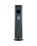LEAFI ATMOS smart aroma diffuser in Titanium - front view showing the display and LEAFI logo