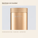 LEAFI Aura 300 anodised aluminium body and knurled collar close-up