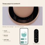 LEAFI Aura 300 controls - base touch ring, LEAFI app and included remote