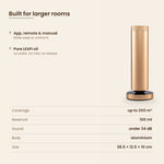 LEAFI Aura 300 features and specifications - 200 cubic metre coverage, 100 ml reservoir, under 34 dB