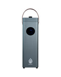 LEAFI SENSE smart aroma diffuser in Titanium - front view with carry handle, display and LEAFI logo