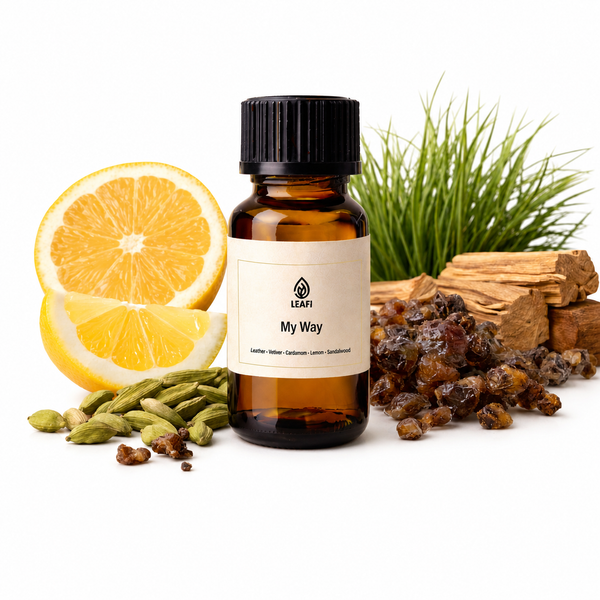 LEAFI my-way fragrance oil on white background